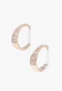 Rhinestone Cluster Hoop Earrings