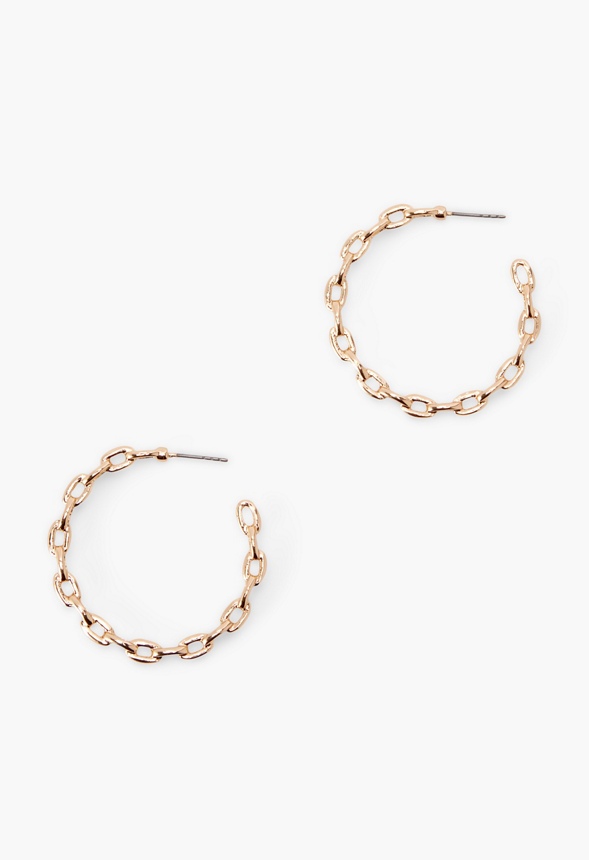 Molded Oval Chain Earrings