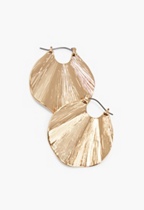 Gold Wave Hoops