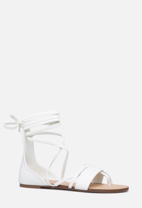 white gladiator shoes