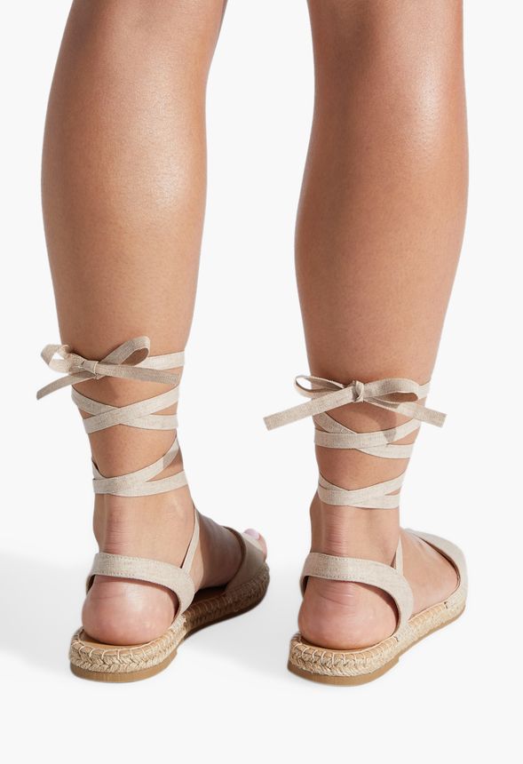 Badra Lace Up Espadrille in Natural 
