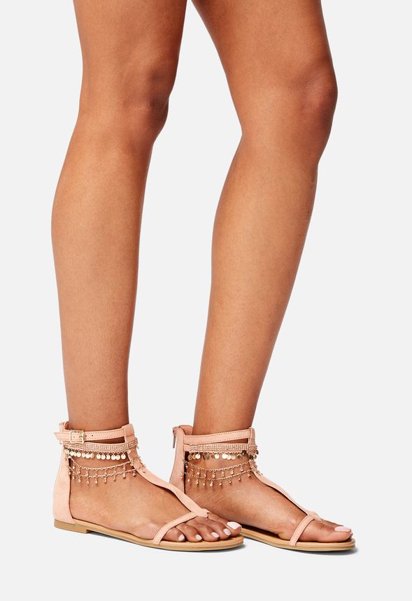 embellished flat sandals