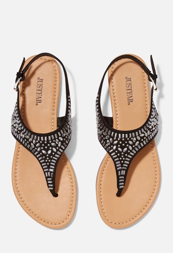embellished flat sandals uk