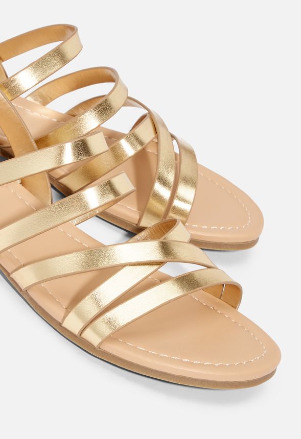 champagne colored flat sandals