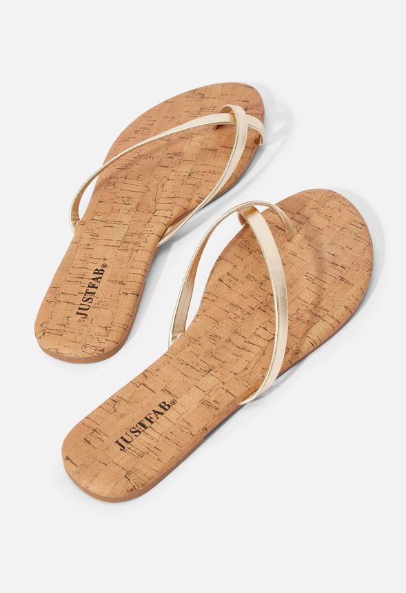 Sandra Thong Sandal In Champagne Get Great Deals At Justfab