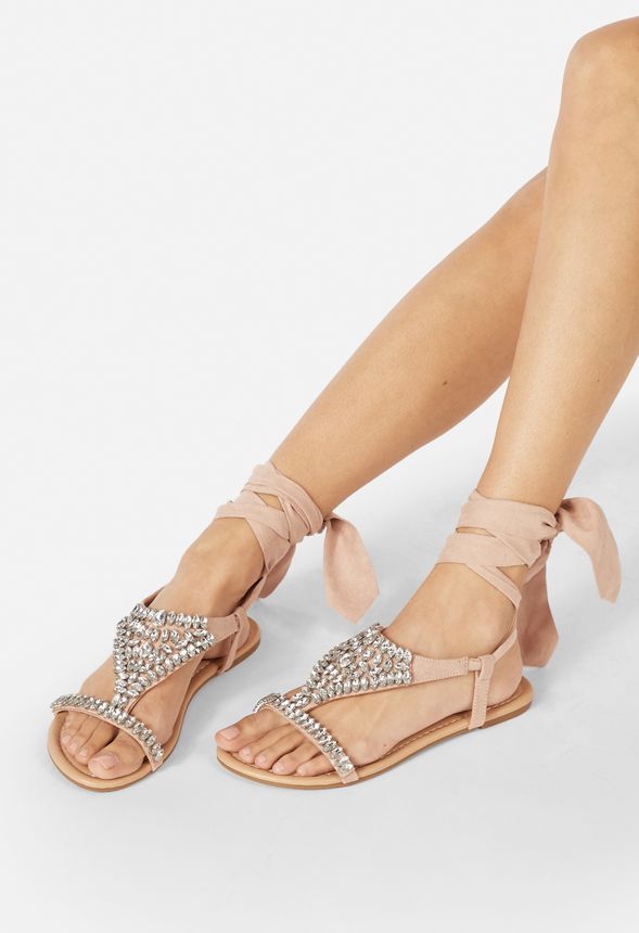 embellished flat sandals uk
