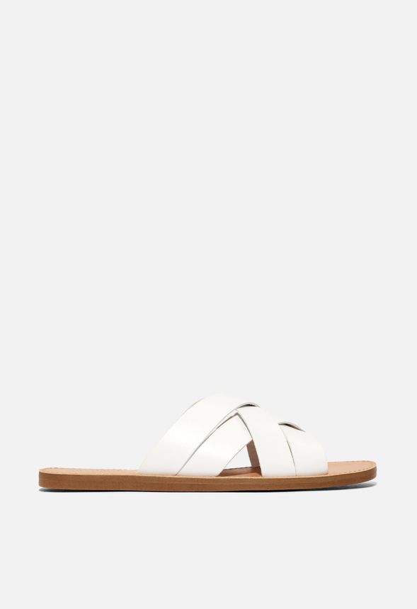 Lost Without You Woven Sandal in White - Get great deals at JustFab