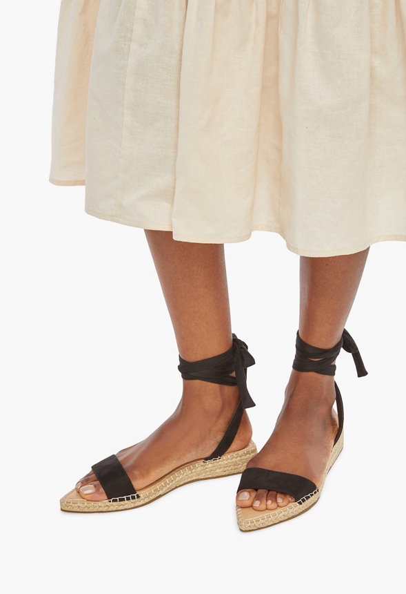 Clio Ankle-Tie Flat Sandal
