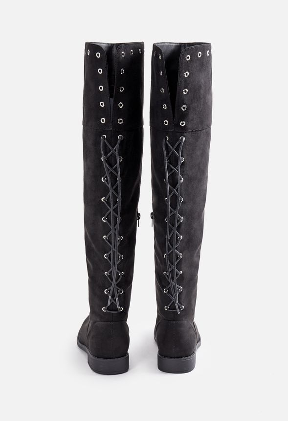 flat long boot