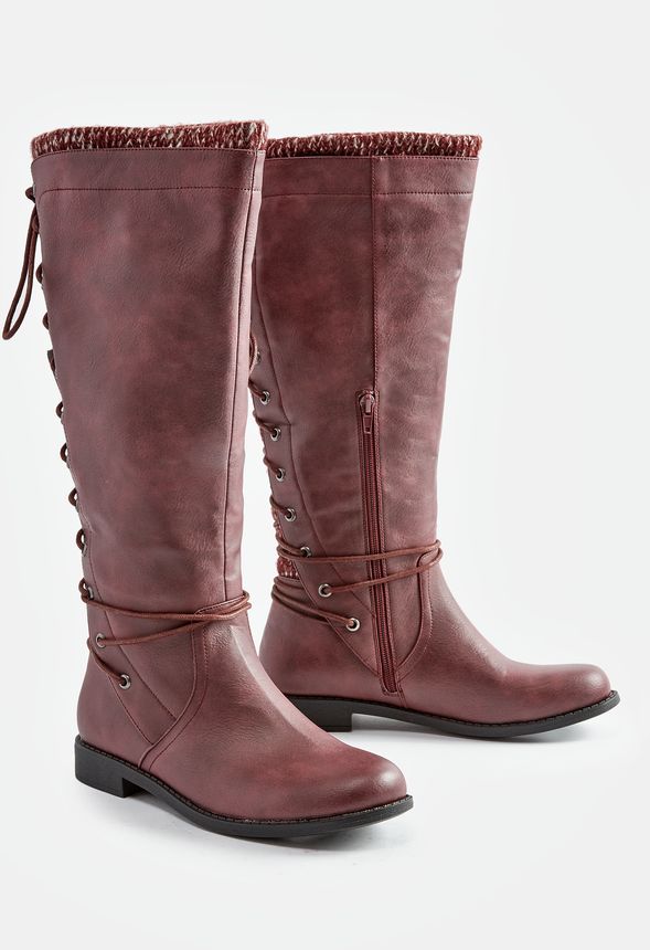 justfab wide width boots