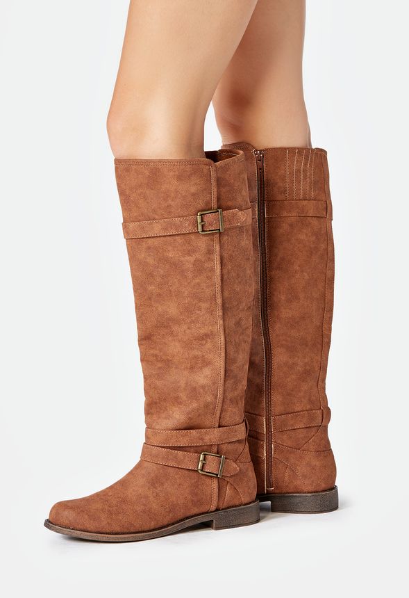 flat long boot