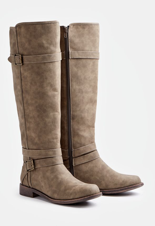 flat taupe boots