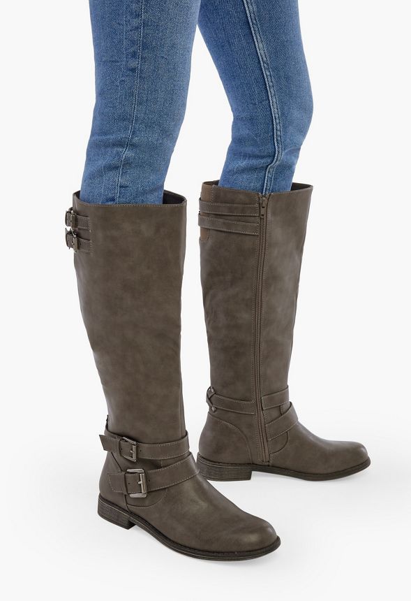 Justfab grey boots hotsell