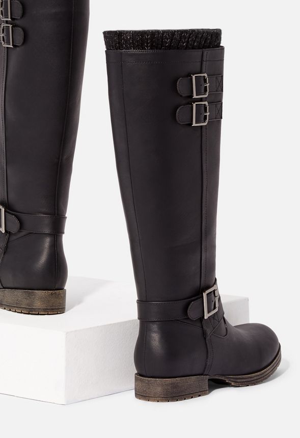 justfab rubie sweater cuff boots