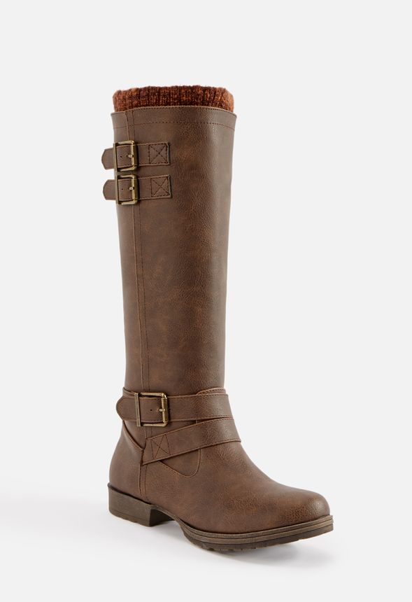 justfab rubie sweater cuff boots