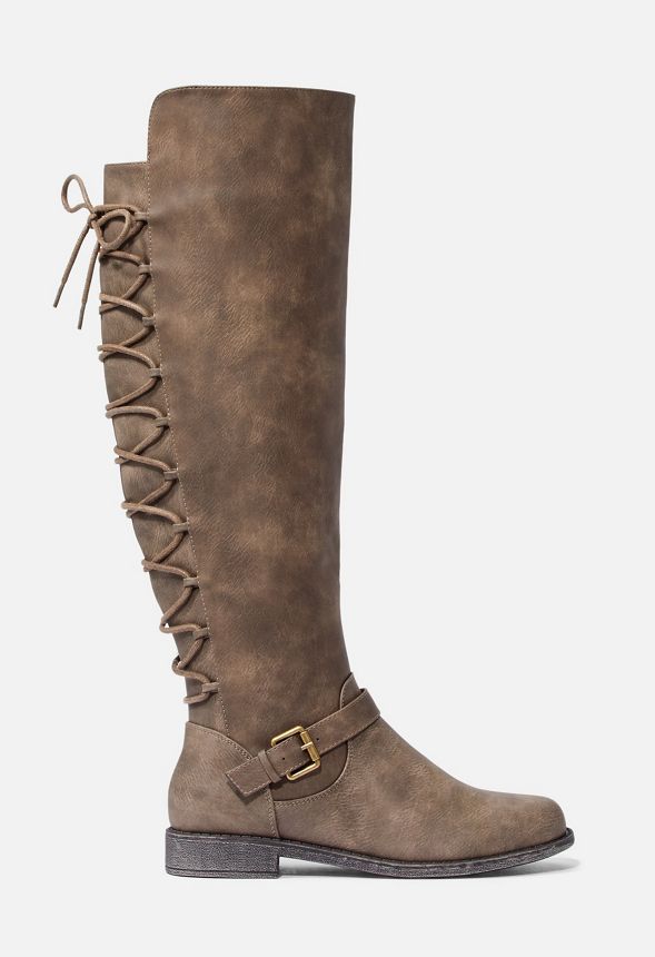 flat taupe boots