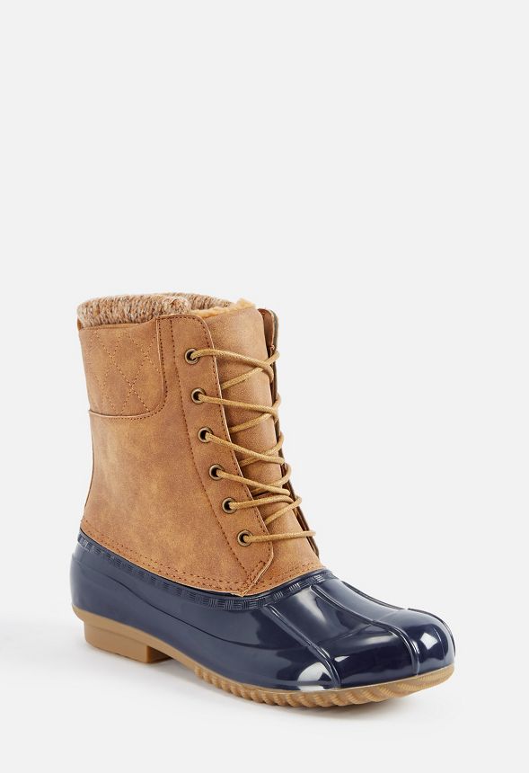 Tovah Sweater Cuff Duck Boot in Cognac - Get great deals at JustFab