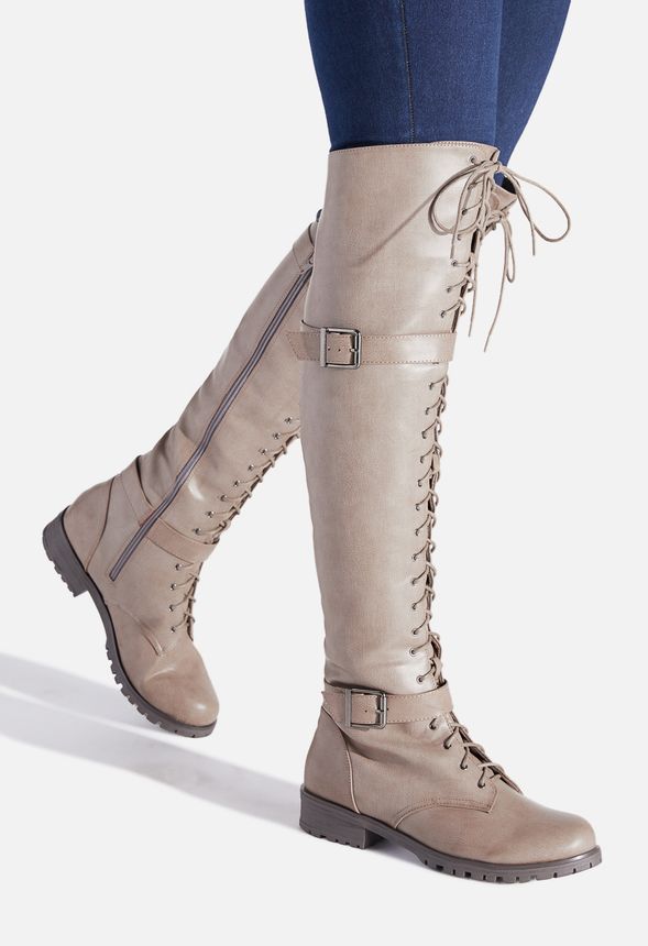 piper thigh high combat boots