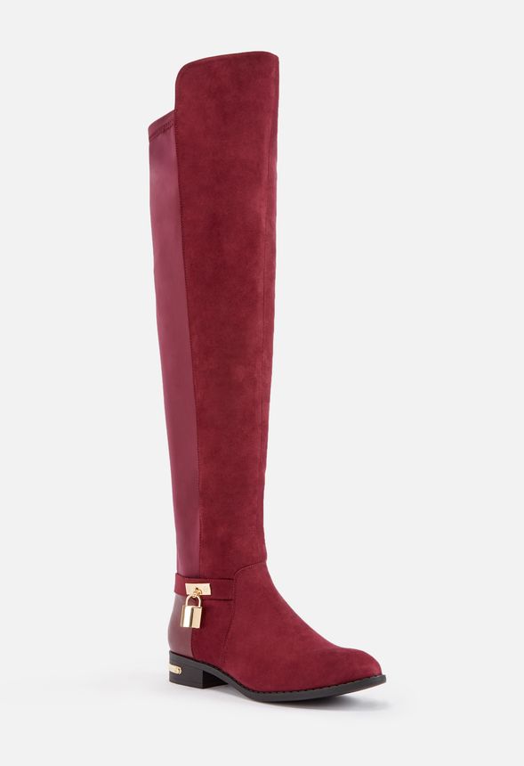 justfab red boots
