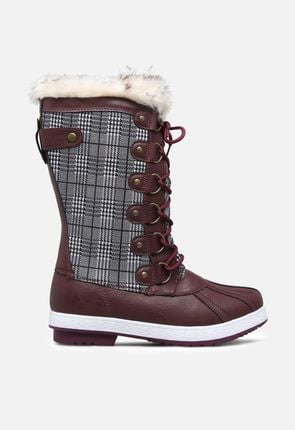 anaelle flannel flat boot