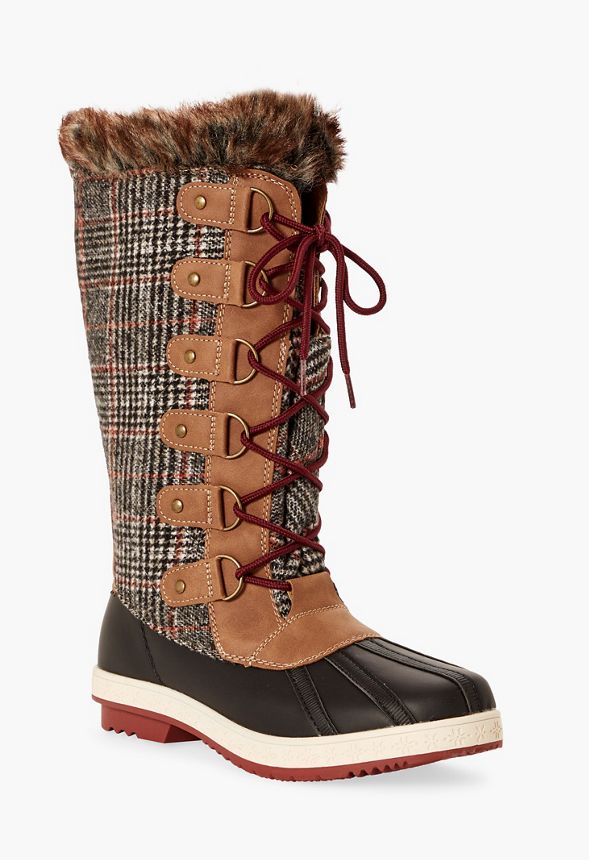 Marley Quilted Faux Fur Snow Boot in Black Multi - Get great deals at ...