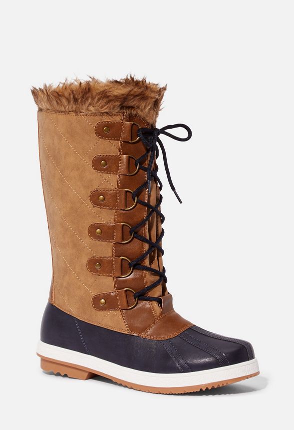 marley quilted faux fur snow boot