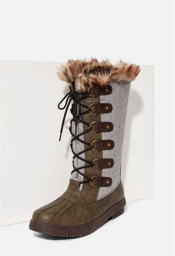 Marley Quilted Faux Fur Snow Boot In Marley Quilted Faux Fur Snow Boot Get Great Deals At Justfab 