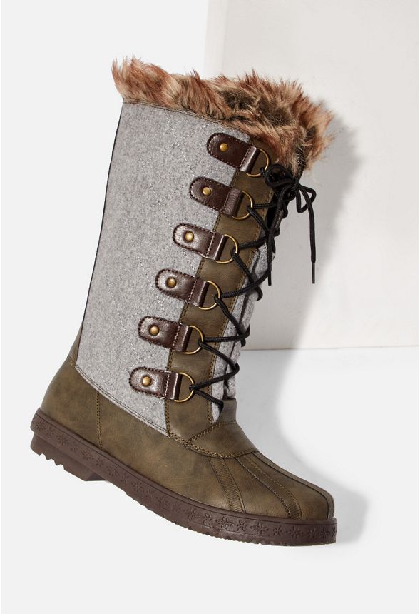 Marley Quilted Faux Fur Snow Boot In Marley Quilted Faux Fur Snow Boot Get Great Deals At Justfab 