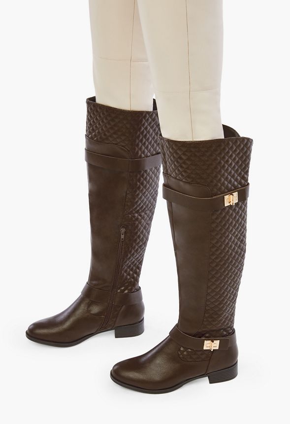 keswick quilted buckle riding boot