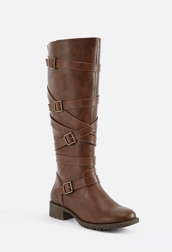 telsa brown strap boot
