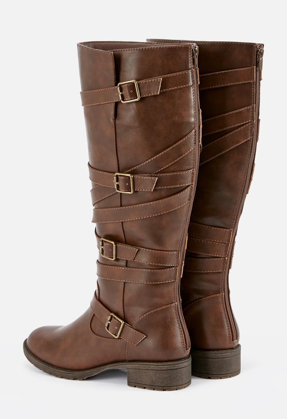 telsa brown strap boot