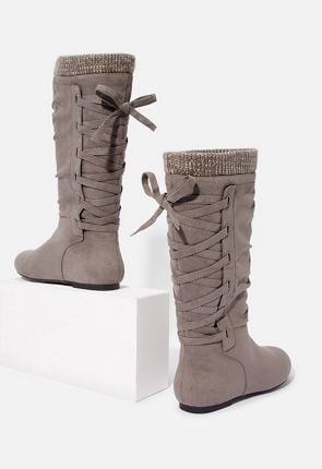 alisha flat boot