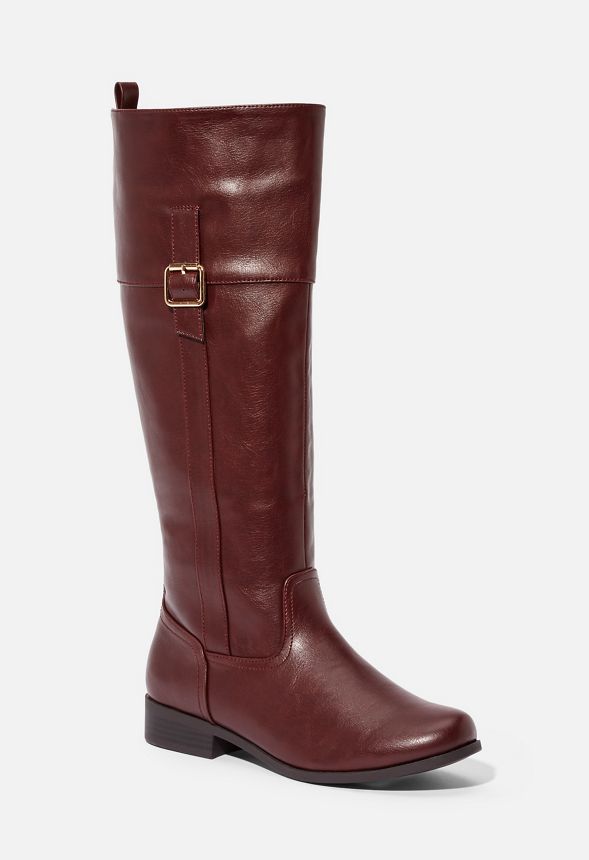 justfab burgundy boots