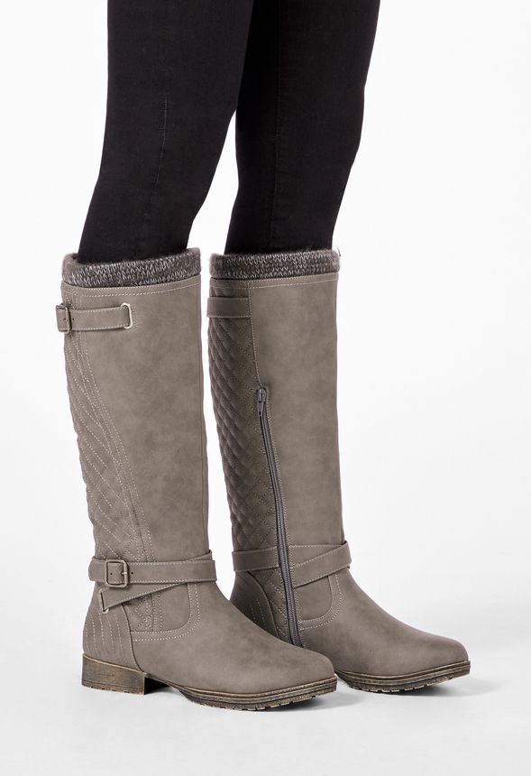 mahira quilted riding boot