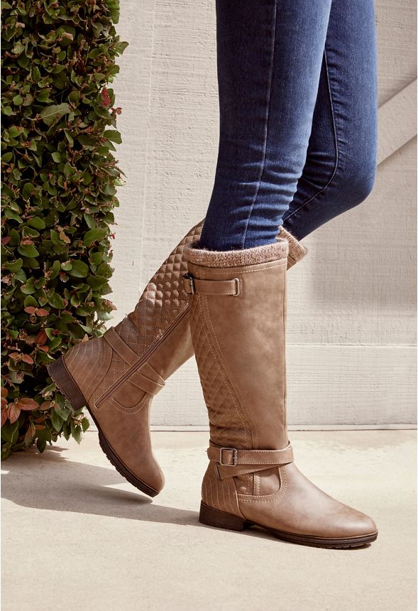 mahira quilted riding boot