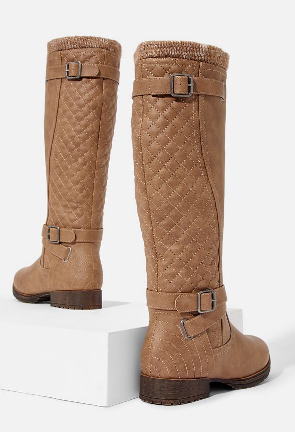 mahira quilted riding boot