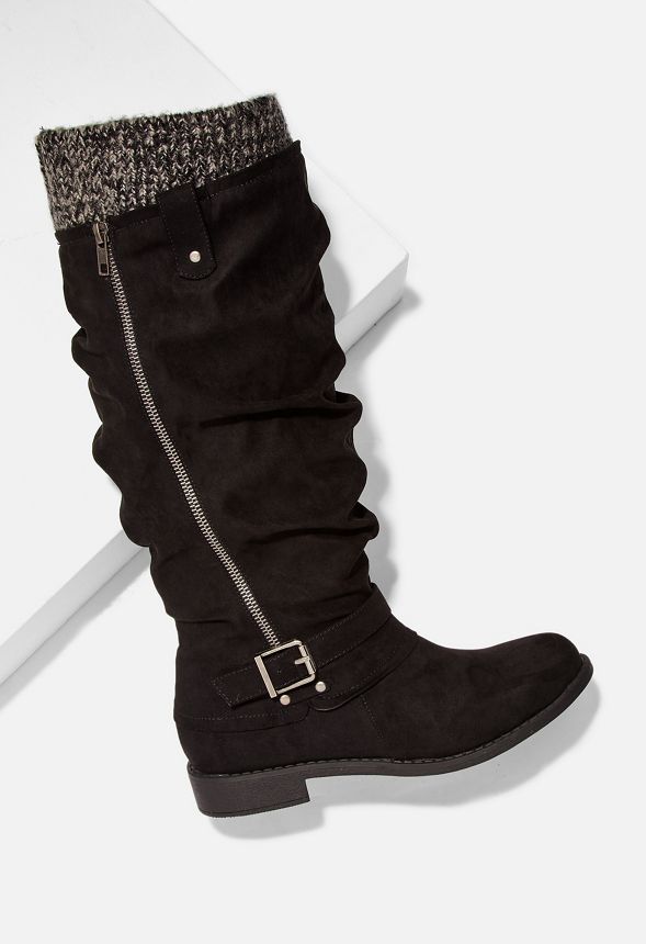 Zahnie Slouchy Sweater Cuff Boot in 