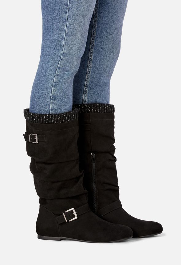 Jolene Sweater Cuff Flat Boot in Jolene Sweater Cuff Flat Boot Get
