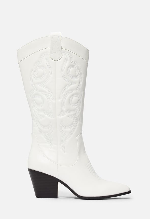 justfab white boots