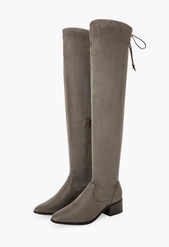 Hannah Over-the-Knee Boot in Gray - Get great deals at JustFab