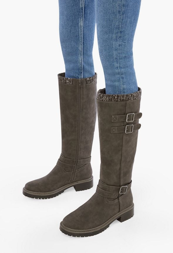 noel buckle detailed tall boot