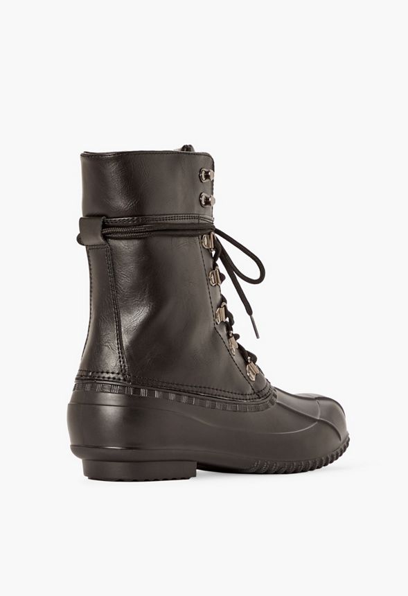 Jennifer Cold Weather Duck Boot in Black - Get great deals at JustFab