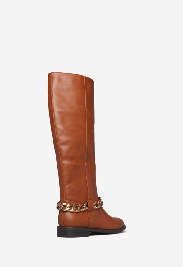 Nettie Chain Embellished Flat Boot