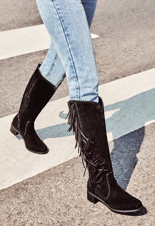 justfab fringe boots