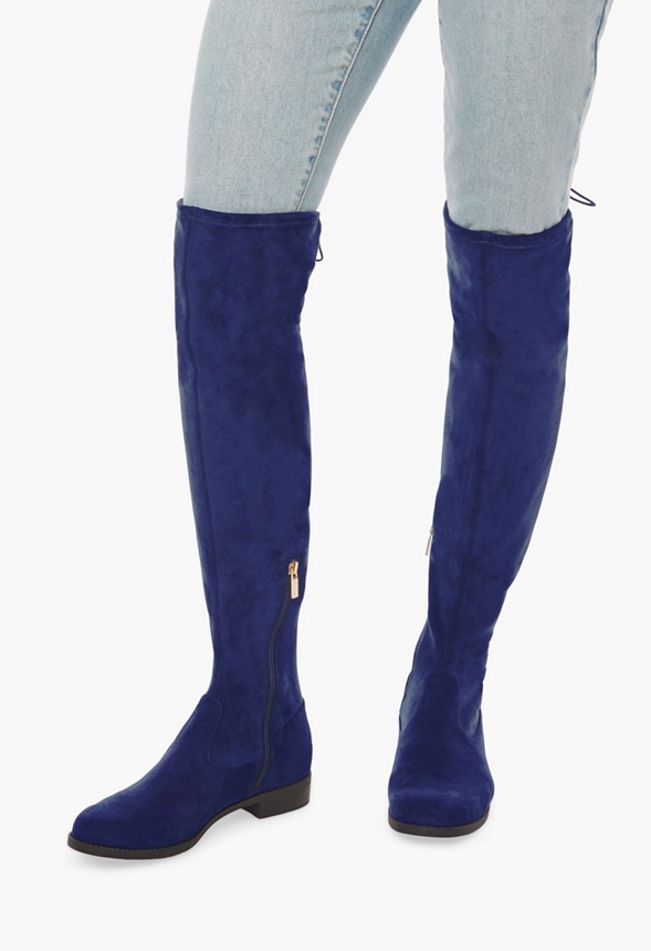 under the knee flat boots