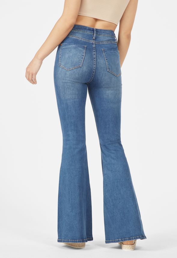 High-Waisted Super Flare Jeans