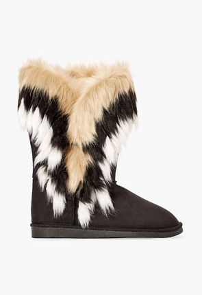 justfab fuzzy boots