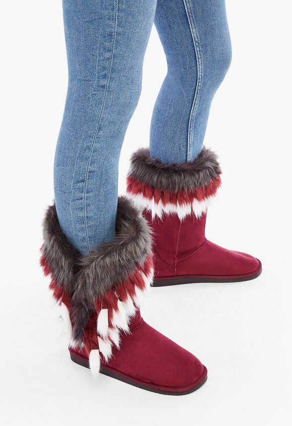 justfab fuzzy winter boots