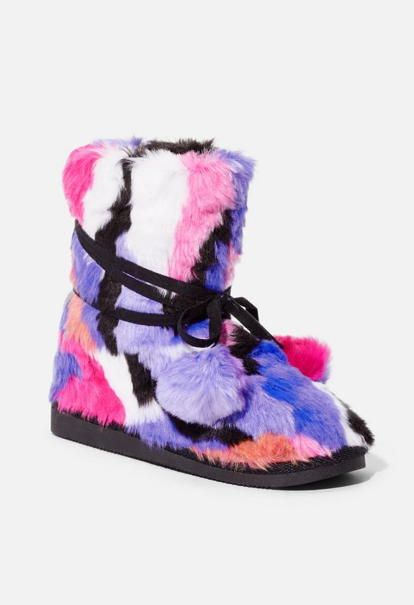 justfab fuzzy winter boots