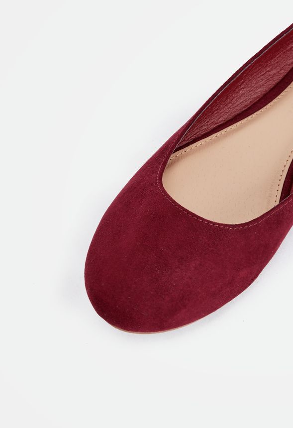 Lillie Flat in Burgundy - Get great deals at JustFab